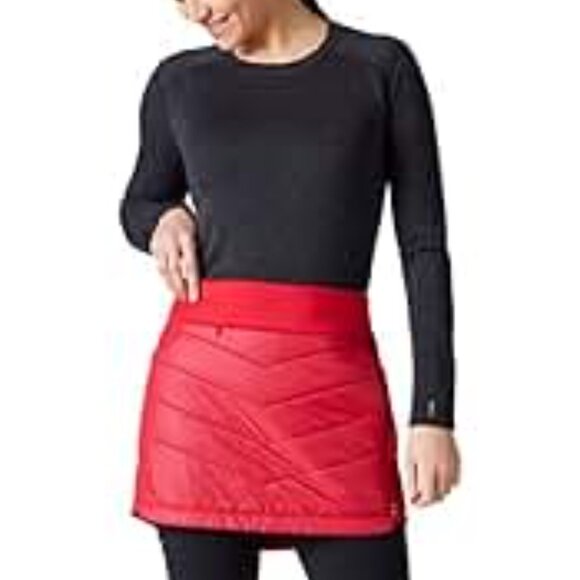 Smartwool Smartloft Merino Wool Puff Skirt in Pomegranate Red - Picture 1 of 12
